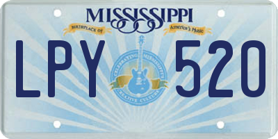 MS license plate LPY520