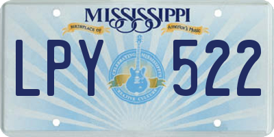 MS license plate LPY522