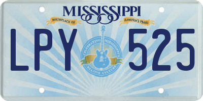 MS license plate LPY525