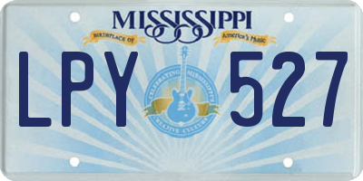 MS license plate LPY527