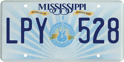 MS license plate LPY528