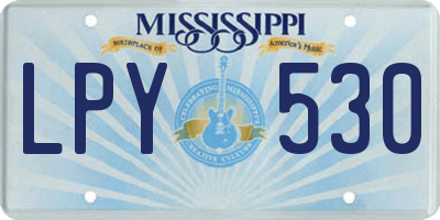 MS license plate LPY530