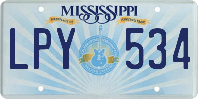MS license plate LPY534