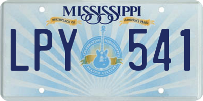 MS license plate LPY541