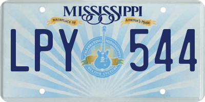 MS license plate LPY544