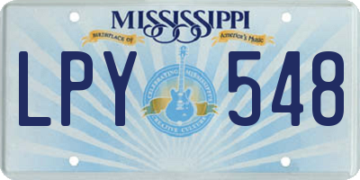 MS license plate LPY548