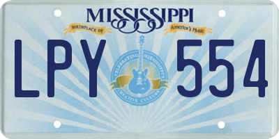 MS license plate LPY554