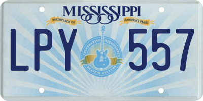MS license plate LPY557