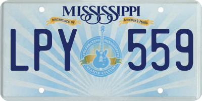 MS license plate LPY559
