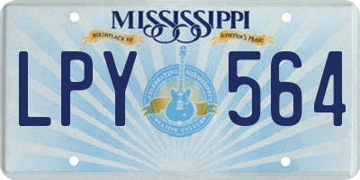 MS license plate LPY564