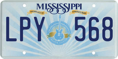 MS license plate LPY568