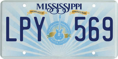 MS license plate LPY569