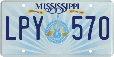 MS license plate LPY570