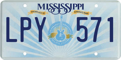 MS license plate LPY571