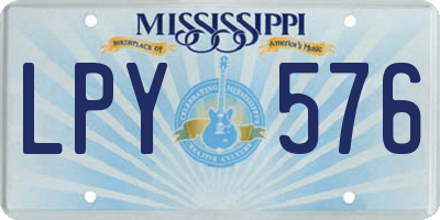 MS license plate LPY576