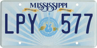 MS license plate LPY577