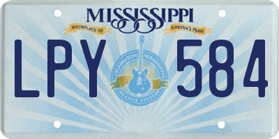 MS license plate LPY584