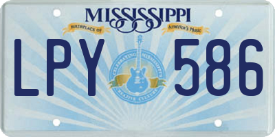 MS license plate LPY586