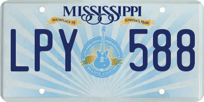 MS license plate LPY588