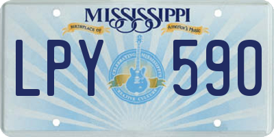 MS license plate LPY590