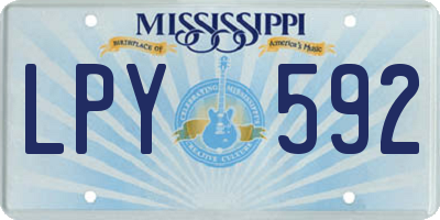 MS license plate LPY592