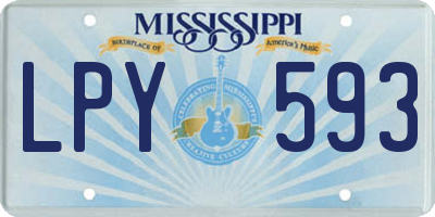 MS license plate LPY593