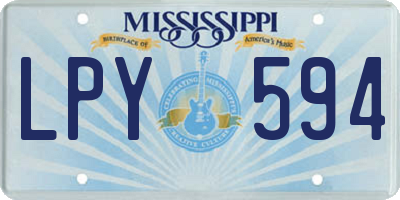 MS license plate LPY594