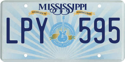 MS license plate LPY595
