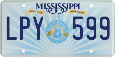 MS license plate LPY599