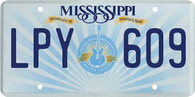 MS license plate LPY609