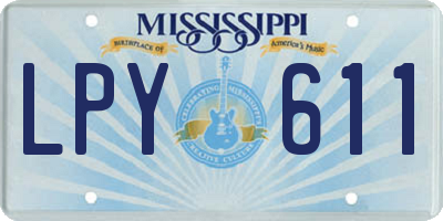 MS license plate LPY611