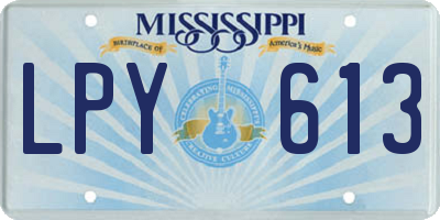 MS license plate LPY613
