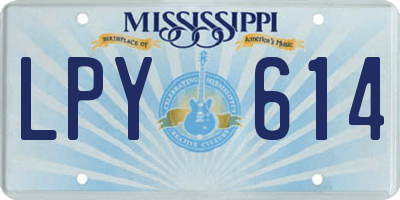 MS license plate LPY614