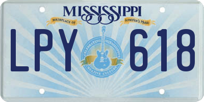 MS license plate LPY618
