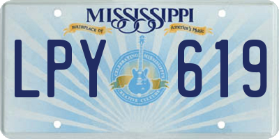 MS license plate LPY619