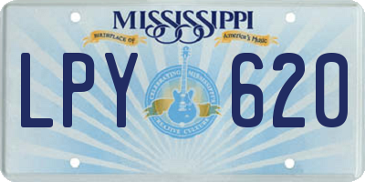 MS license plate LPY620