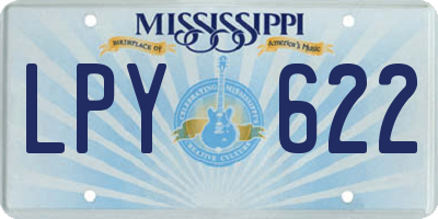 MS license plate LPY622