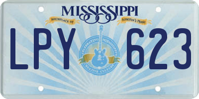 MS license plate LPY623