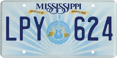 MS license plate LPY624