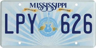 MS license plate LPY626