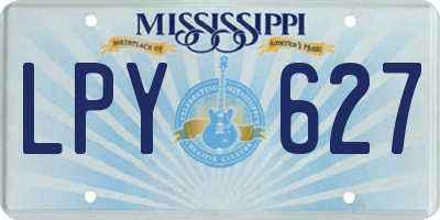 MS license plate LPY627