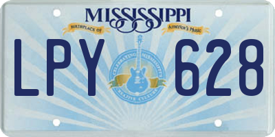 MS license plate LPY628