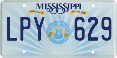 MS license plate LPY629