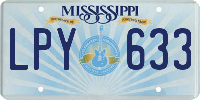 MS license plate LPY633