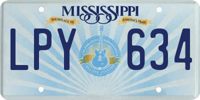 MS license plate LPY634