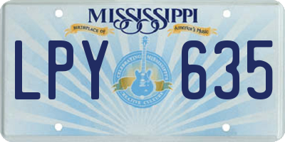 MS license plate LPY635