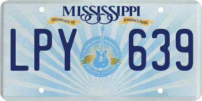 MS license plate LPY639