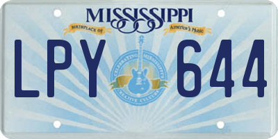 MS license plate LPY644