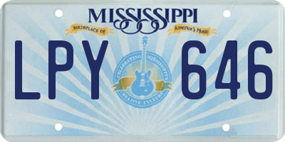 MS license plate LPY646