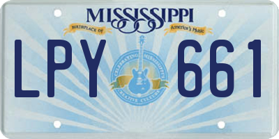 MS license plate LPY661